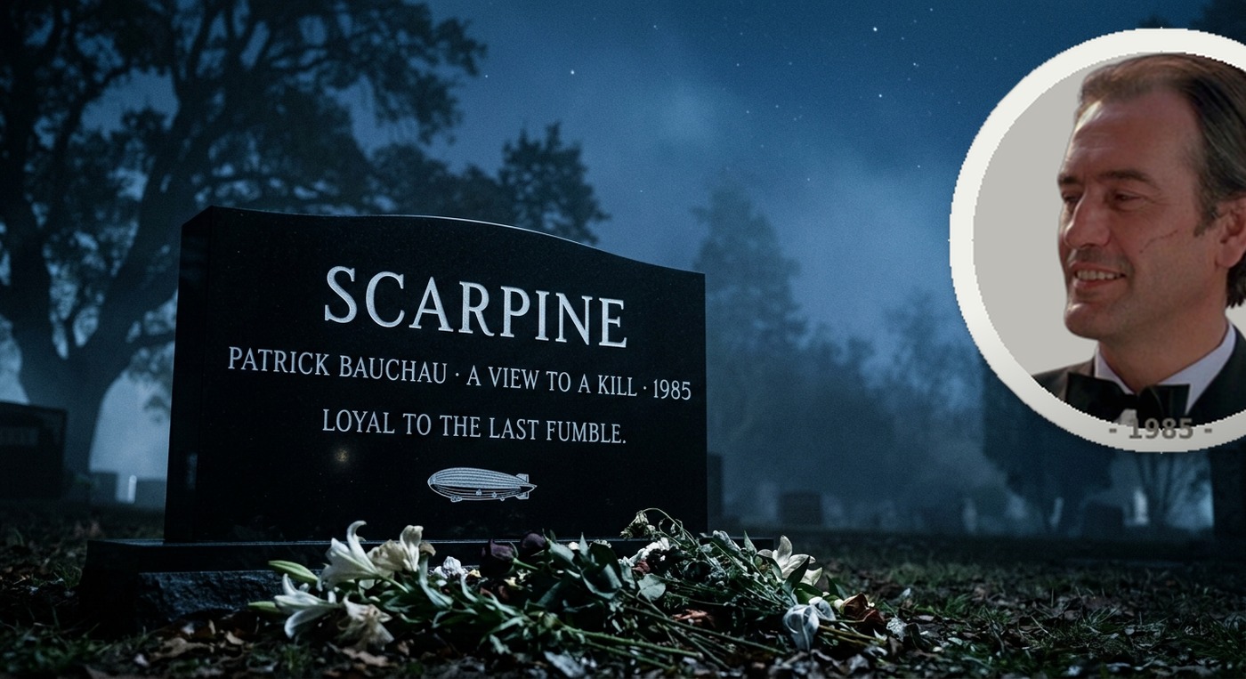 Scarpine headstone in black granite with white lettering