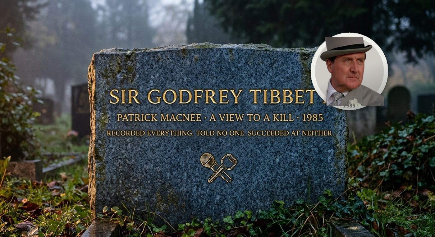 Tibbett headstone in blue-grey granite with gold lettering